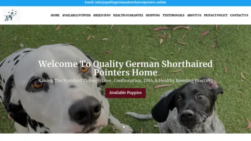 A screenshot of Qualitygermanshorthairedpointer.online