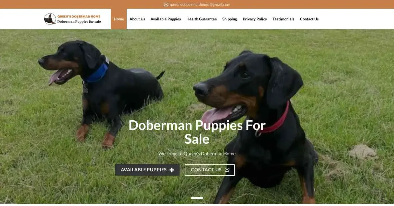 is queensdobermanhome.com legit? screenshot