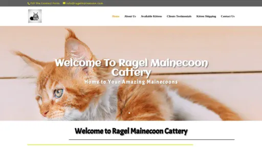 A screenshot of Ragelmainecoon.com