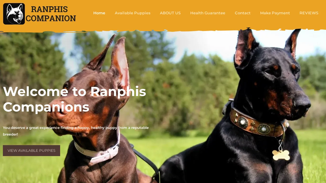 is Home - Akitas and Doberman Puppies For sale legit? screenshot