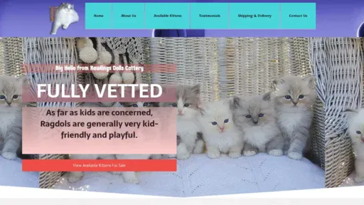 A screenshot of Rawlingsdollscattery.com