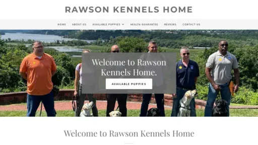 A screenshot of Rawsonkennelshome.com