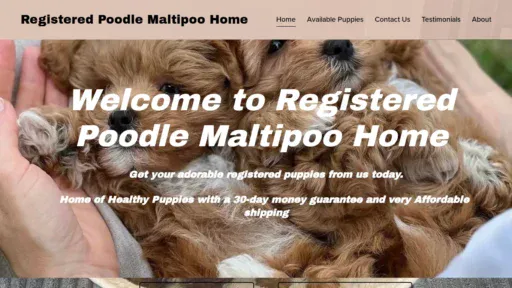 A screenshot of Registeredpoodlemaltipoohome.com
