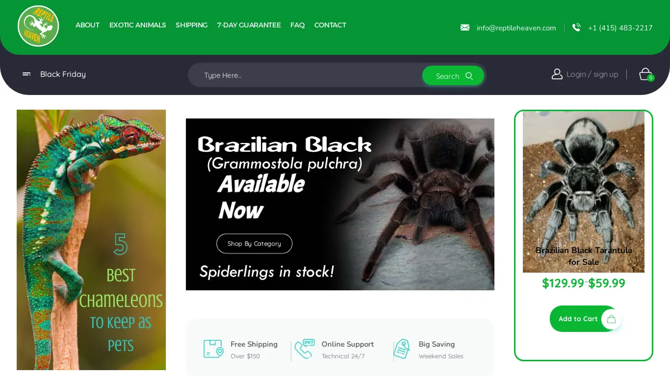 is reptileheaven.com legit? screenshot