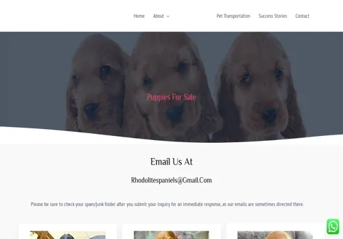 is rhodolitespaniels.com legit? screenshot