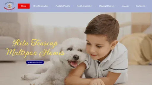 A screenshot of Ritassteacupmaltipoohomes.com