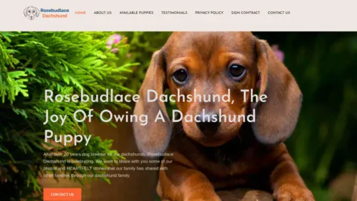 A screenshot of Rosdachshundsh.com
