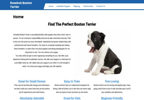 is rosebokbostonterrier.com legit? screenshot