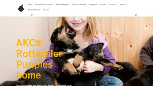 A screenshot of Rottweilerakcpuppies.com