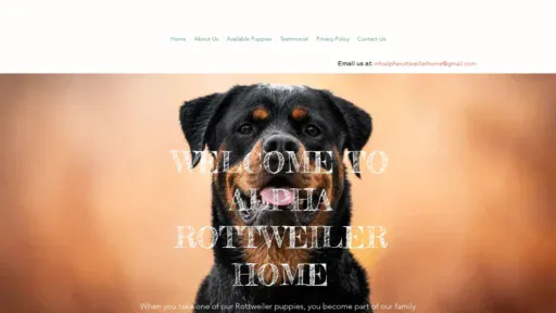 A screenshot of Rottweileralpha.com