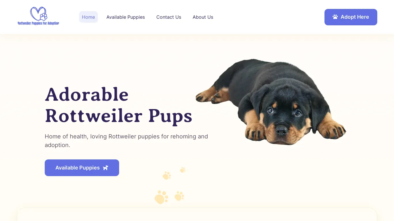 is rottweilerpuppiesforadoption.com legit? screenshot
