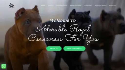 A screenshot of Royalcanecorsos.com