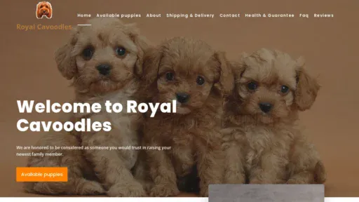 A screenshot of Royalcavoodle.com