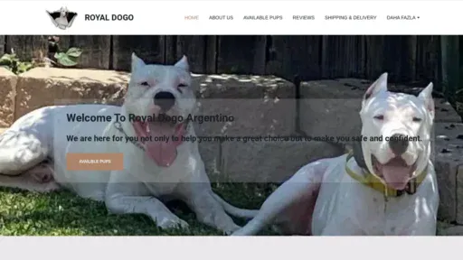 A screenshot of Royaldogoargentino.us