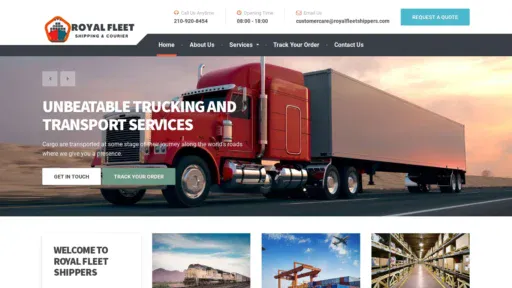 A screenshot of Royalfleetshippers.com