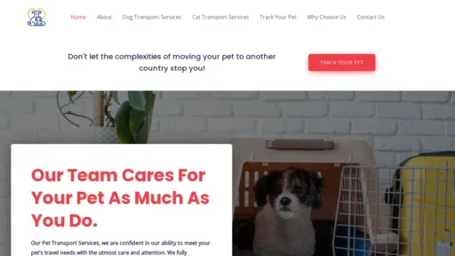 A screenshot of Royalpawstransport.com