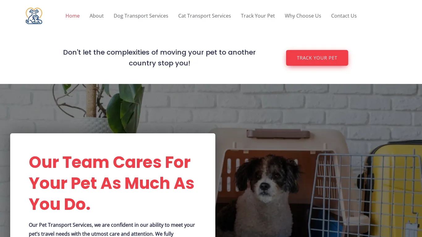 A screenshot of Royalpawstransport.com