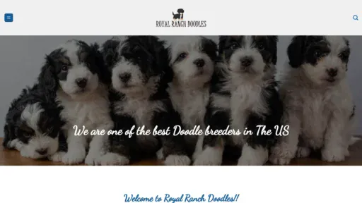 A screenshot of Royalranchdoodles.com
