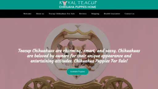 A screenshot of Royalteacupchihhuahuapuppieshome.com