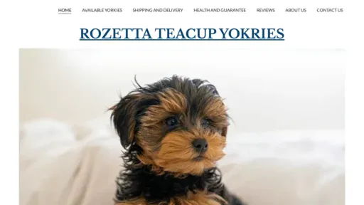 A screenshot of Rozetteteacupyorkies.com