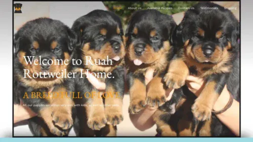 A screenshot of Ruahrotts.com