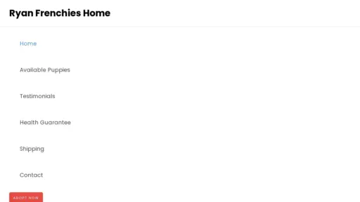 A screenshot of Ryanfrenchieshome.com