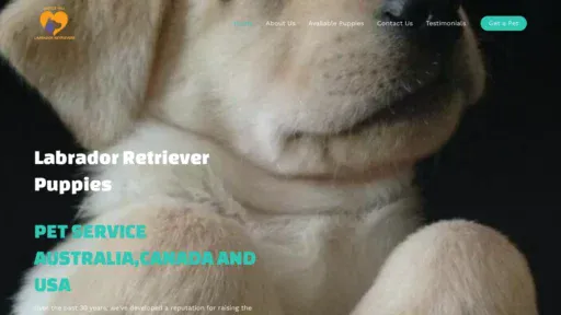 A screenshot of Saddlehilllabradorretrieverpuppies.com