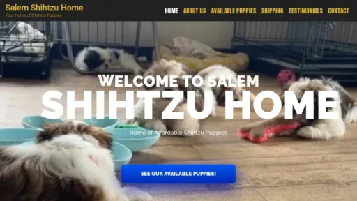 A screenshot of Salemshihtzuhome.com