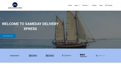 A screenshot of Samedaydeliveryxpress.com