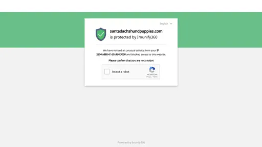 A screenshot of Santadachshundpuppies.com