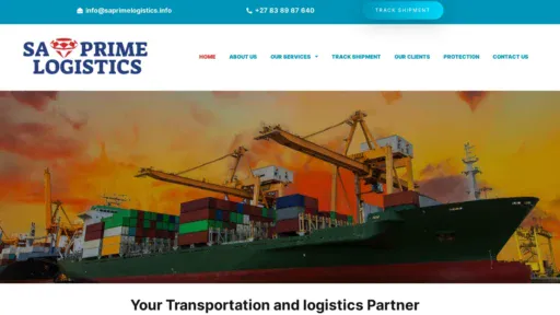 A screenshot of Saprimelogistics.info