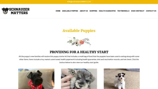 A screenshot of Schnauzermatters.com