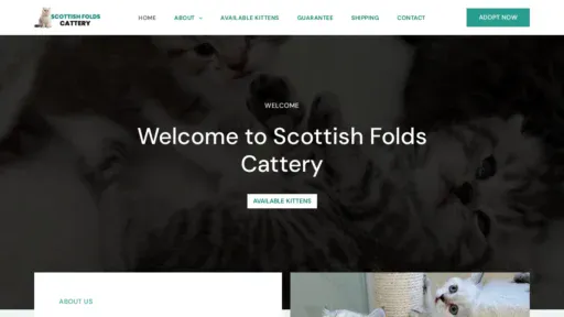 A screenshot of Scottishfoldscattery.com