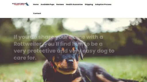 A screenshot of Scottrottweilershappyfamily.us