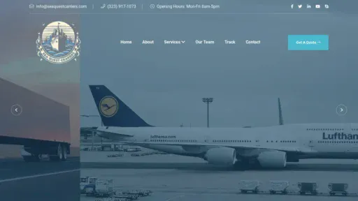 A screenshot of Seaquestcarriers.com
