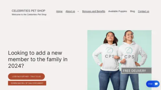 A screenshot of Secure.celebritiespetshop.com
