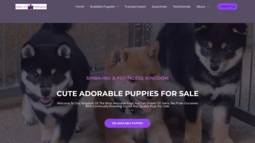 A screenshot of Shibainuandpekingesekingdom.com