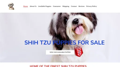 A screenshot of Shihtzucharm.com