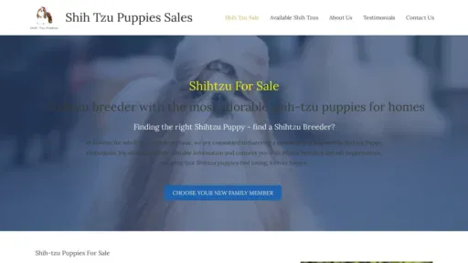 A screenshot of Shihtzuforsales.com