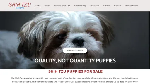 A screenshot of Shihtzuhavens.com