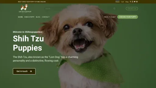 A screenshot of Shihtzupuppalace.com