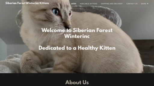 A screenshot of Siberianforestwinterinc.com