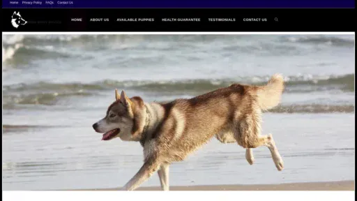 A screenshot of Siberianhuskysnow.com