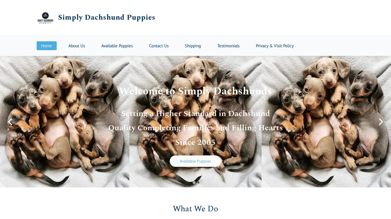 is simplydachshunds.com legit? screenshot