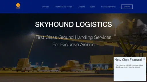 A screenshot of Skyhoundlogistics.com