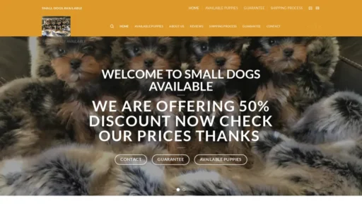 A screenshot of Smalldogsavailable.com