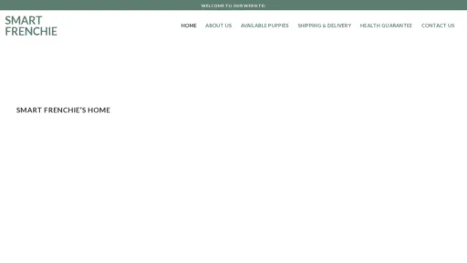 A screenshot of Smartfrenchiespuppies.com