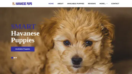 A screenshot of Smarthavanesepuppiesshop.com