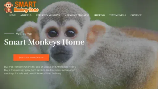 A screenshot of Smartmonkeyshome.com