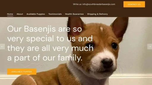 A screenshot of Genlanfamilystbernard.com
